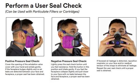 user seal test respiratior|respirator seal inspection procedure.